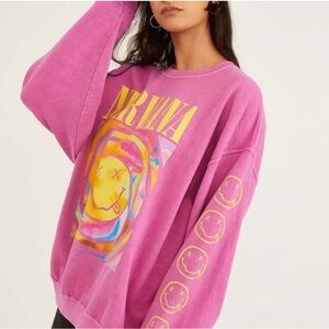 Pink Nirvana Graphic Sweatshirt